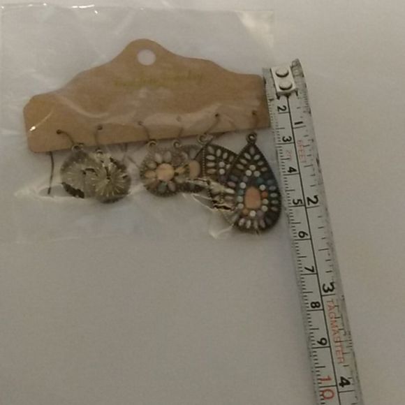 Pebble earrings set of 3 - Picture 3 of 4